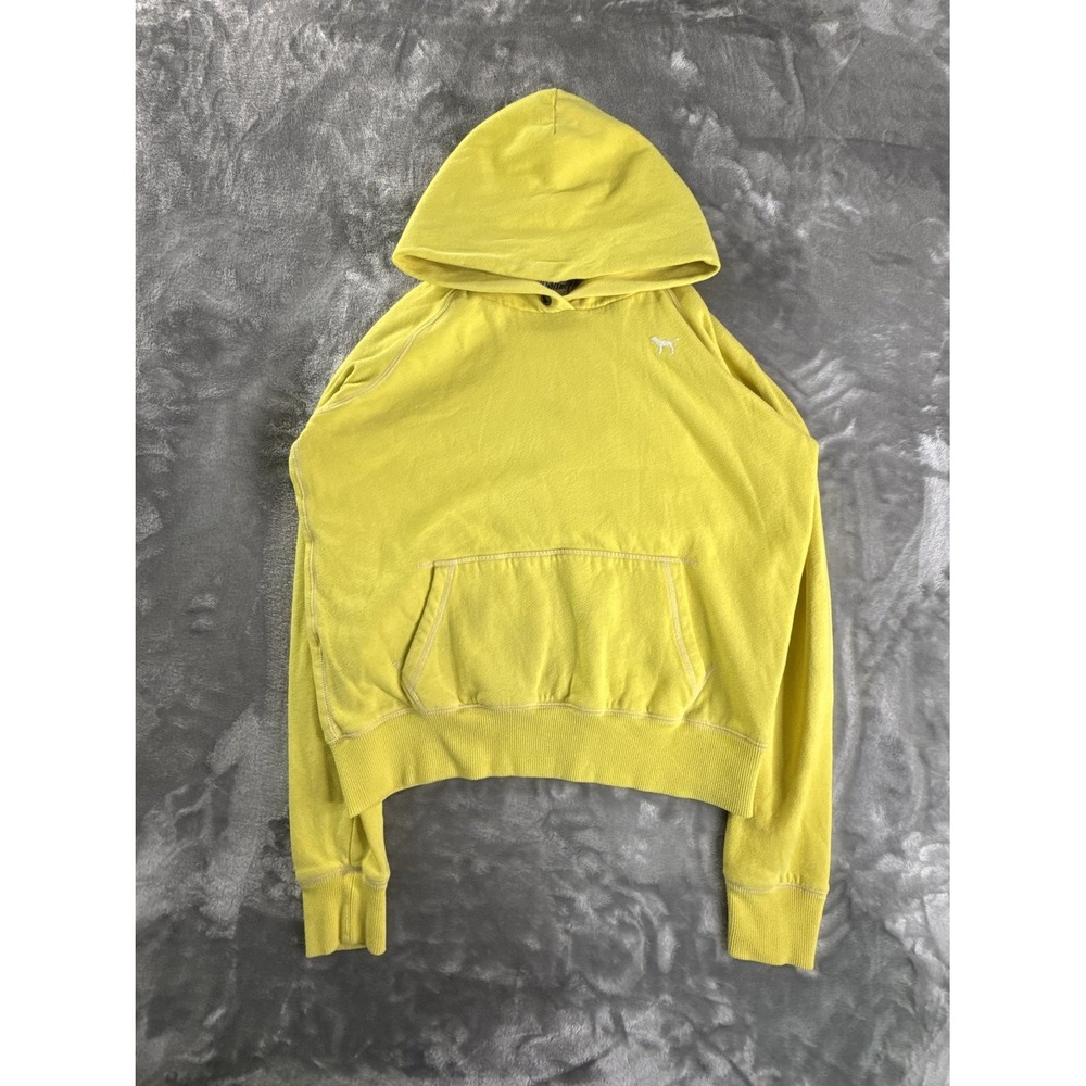 Victoria's Secret PINK Everyday Lounge Hoodie Yellow Pullover Fleece Women Size